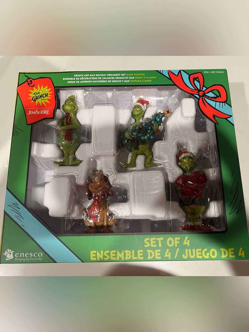 The Grinch and Max Holiday Ornament by Jim Shore Set of 4